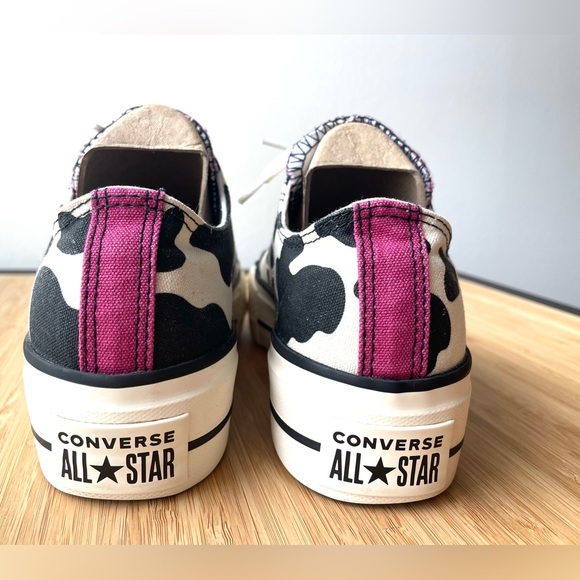 Converse Women Lift Platform All Star Low Sneaker Animal Print Size 6 - Picture 9 of 13